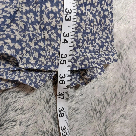 Veronica Beard Mini Dress 100% Silk Dakota Floral Blue Ruched  Size 2 - Picture 12 of 14